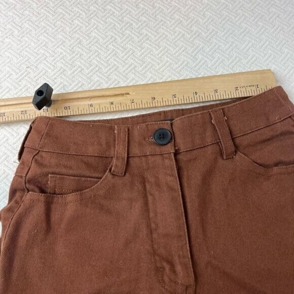 Frank and Oak Amelia Pants Vintage Fit Women’s 00 Brown Balloon Pockets Retro - Picture 11 of 15